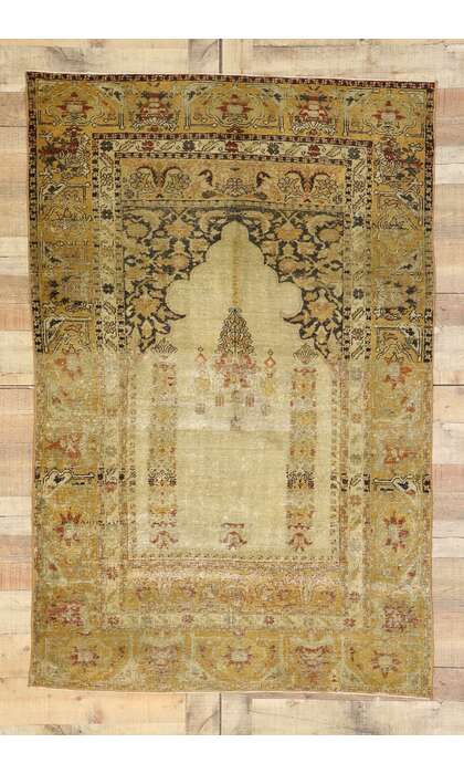 4 x 6 Vintage Turkish Oushak Rug 53104