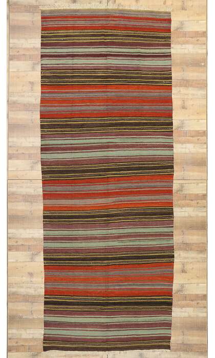 5 x 14 Vintage Turkish Kilim Rug 53114