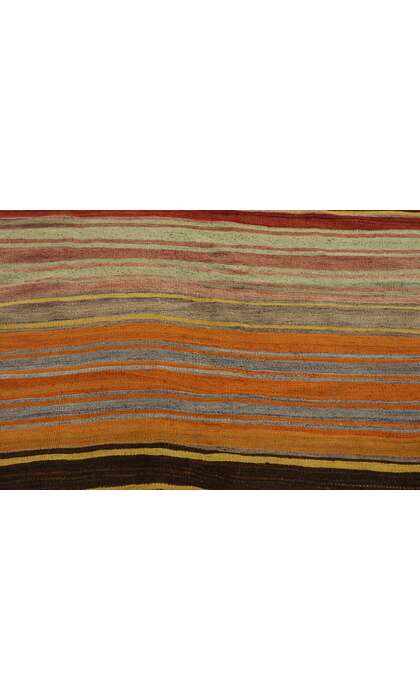 5 x 15 Vintage Turkish Striped Kilim Rug 53117