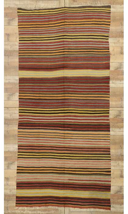 5 x 11 Vintage Turkish Kilim Runner 53125