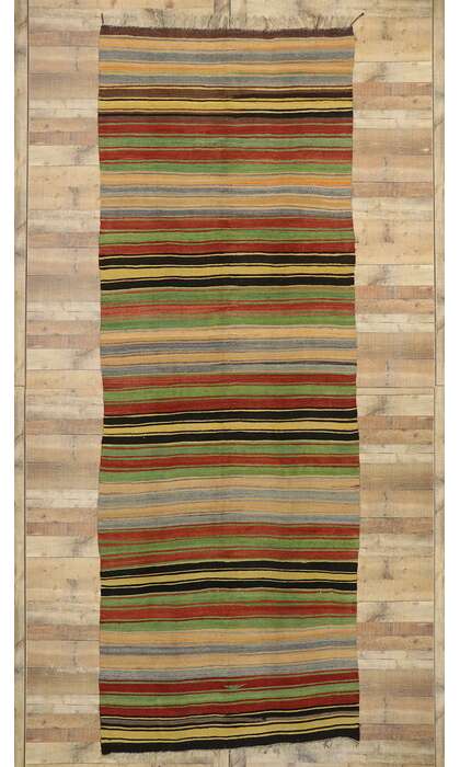 5 x 14 Vintage Turkish Kilim Runner 53133