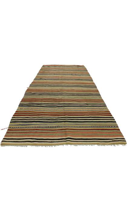 5 x 10 Vintage Turkish Kilim Runner 53137