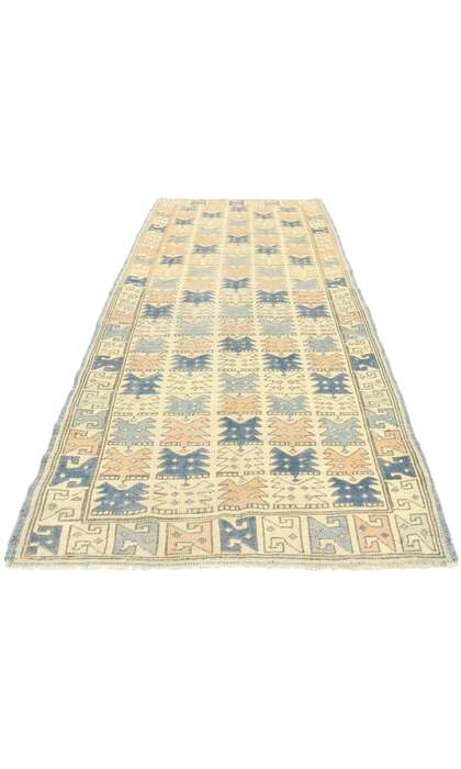 3 x 7 Vintage Turkish Oushak Runner 53144