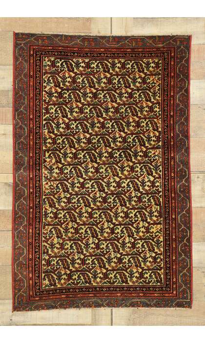 3 x 6 Vintage Persian Malayer Rug 53145