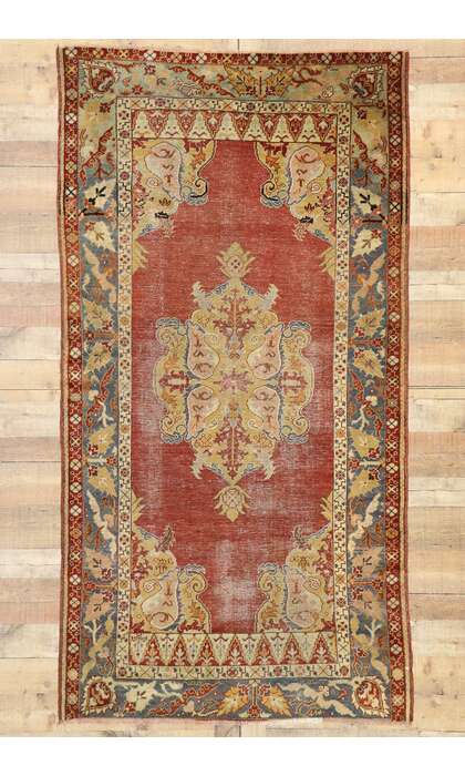 4 x 8 Vintage Turkish Oushak Rug 53149