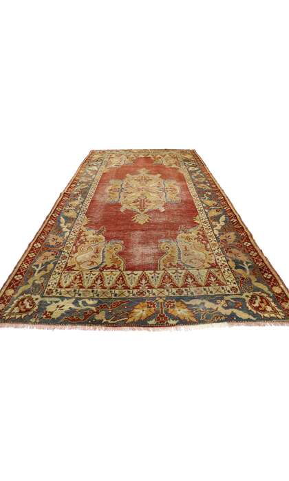 4 x 8 Vintage Turkish Oushak Rug 53149