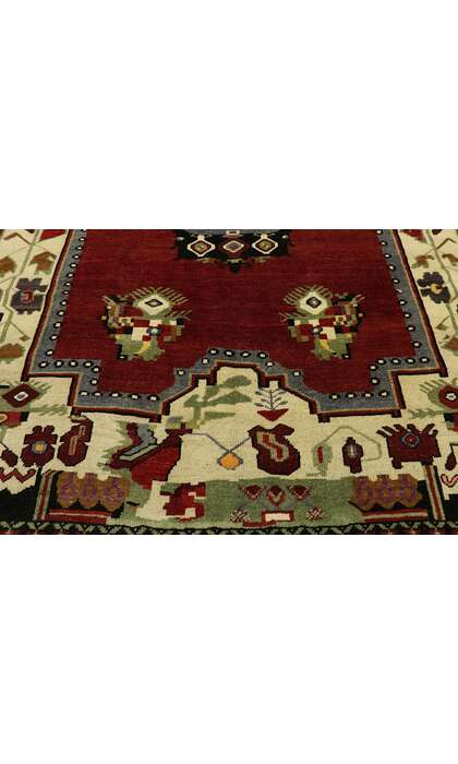 6 x 9 Vintage Turkish Oushak Rug 53180