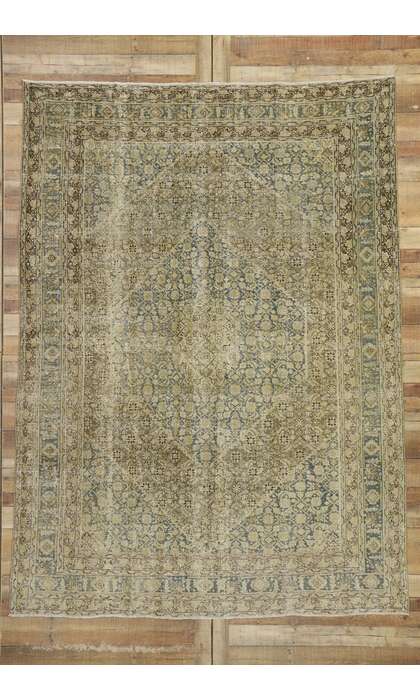 7 x 10 Antique Persian Tabriz Rug 53222