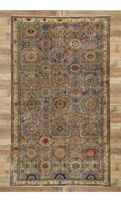 6 x 10 Vintage Turkish Sivas Rug 532306 x 10 Vintage Turkish Sivas Rug 53230