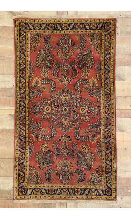 3 x 5 Vintage Persian Sarouk Rug 77522