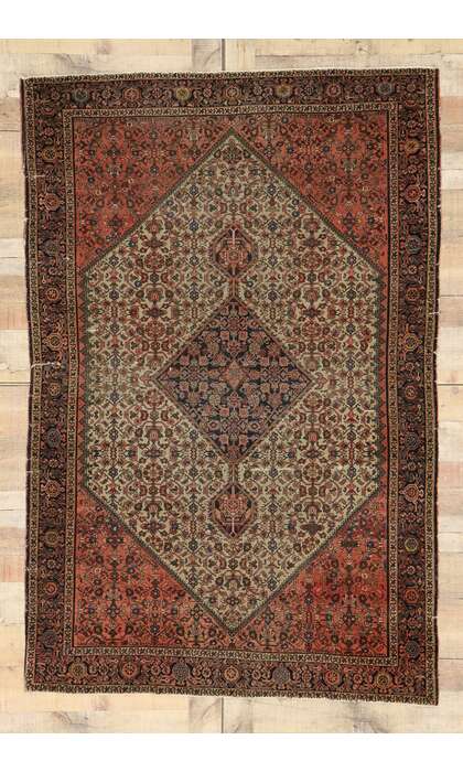 4 x 6 Antique Persian Farahan Rug 77530