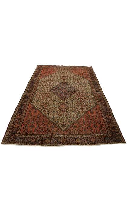 4 x 6 Antique Persian Farahan Rug 77530
