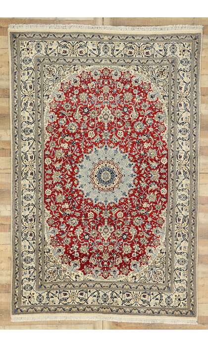 6 x 10 Vintage Persian Nain Rug 77531
