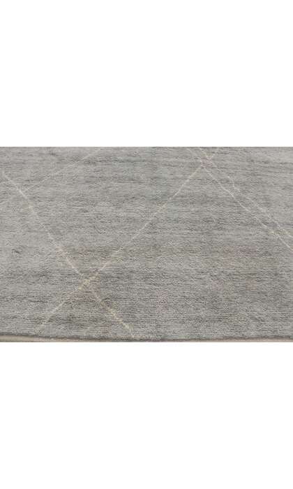 9 x 13 Modern Gray Moroccan Area Rug 30535