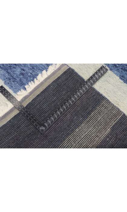 9 x 13 Blue Abstract Moroccan Rug 30542