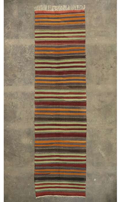 4 x 16 Vintage Turkish Kilim Runner 53129