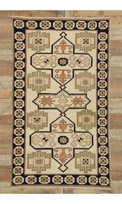 3 x 6 Vintage Turkish Oushak Rug 53183