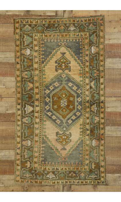 3 x 6 Vintage Turkish Oushak Rug 53184