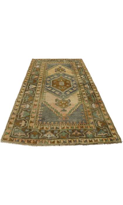 3 x 6 Vintage Turkish Oushak Rug 53184