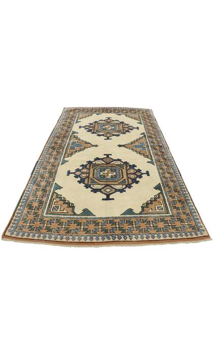 4 x 6 Vintage Turkish Oushak Rug 53186