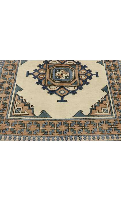 4 x 6 Vintage Turkish Oushak Rug 53186