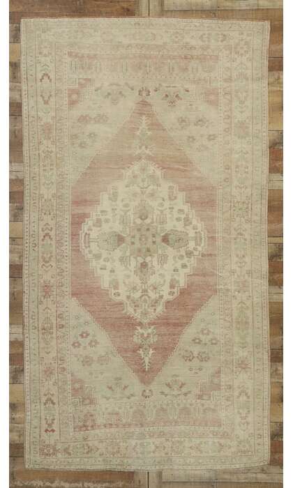 6 x 10 Vintage Turkish Oushak Rug 532136 x 10 Vintage Turkish Oushak Rug 53213