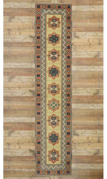 3 x 12 Vintage Turkish Oushak Runner 53214