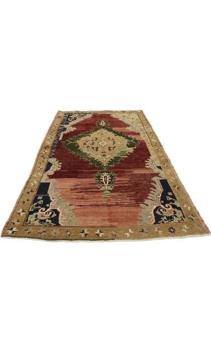 4 x 6 Vintage Turkish Oushak Rug 532164 x 6 Vintage Turkish Oushak Rug 53216