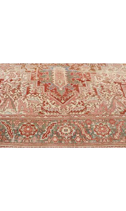 12 x 14 Antique Persian Heriz Rug 53245