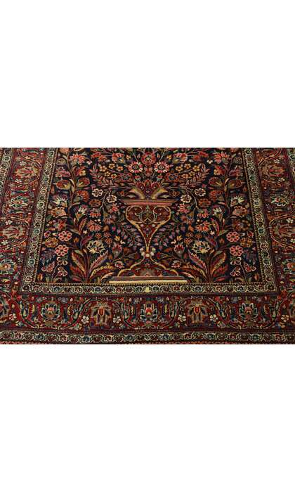 4 x 5 Antique Persian Kashan Rug 77549