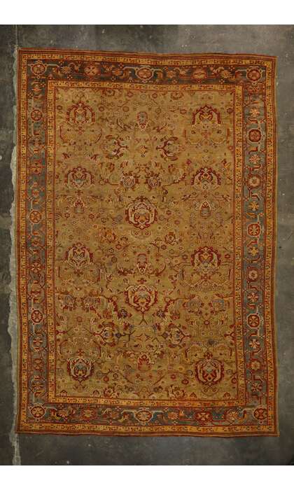 12 x 17 Antique Turkish Oushak Rug 77550