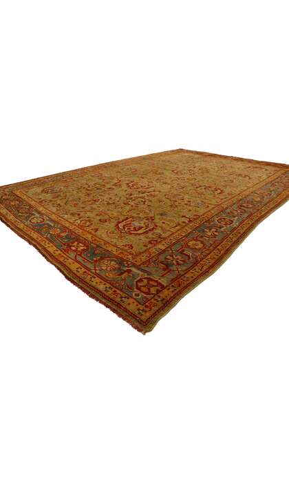 12 x 17 Antique Turkish Oushak Rug 77550