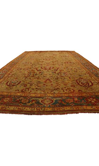 12 x 17 Antique Turkish Oushak Rug 77550