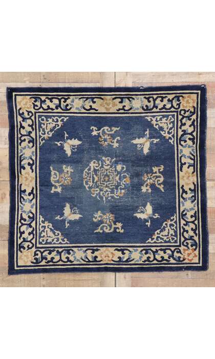 4 x 4 Antique Chinese Art Deco Rug 77561