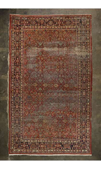 12 x 20 Antique Persian Mahal Rug 77563