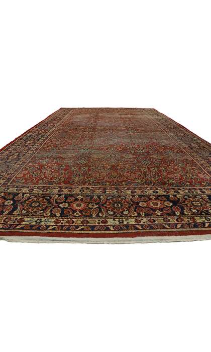 12 x 20 Antique Persian Mahal Rug 77563