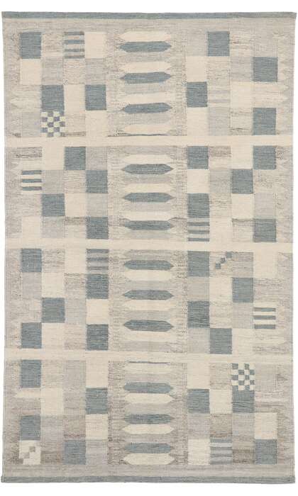 5 x 8  Scandinavian Modern Swedish Inspired Kilim Rug 30595