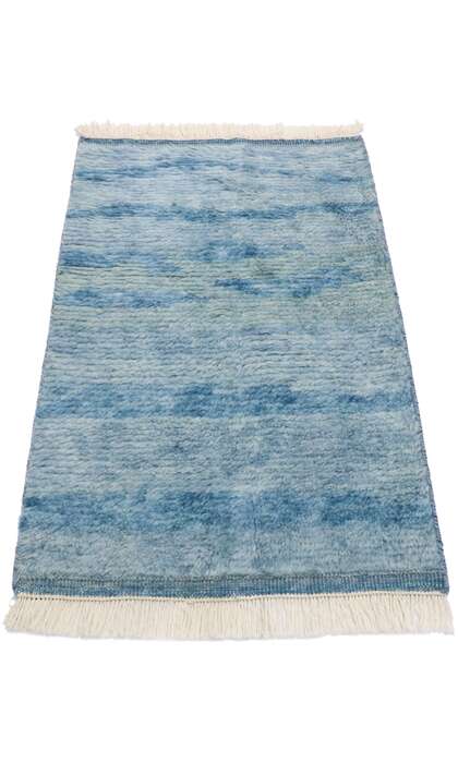 2 x 3 New Contemporary Blue Moroccan Rug 30604