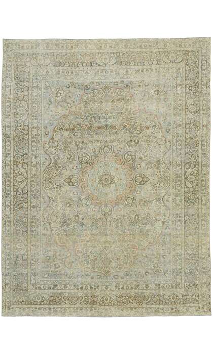 9 x 12 Antique Persian Mashhad Rug 53219