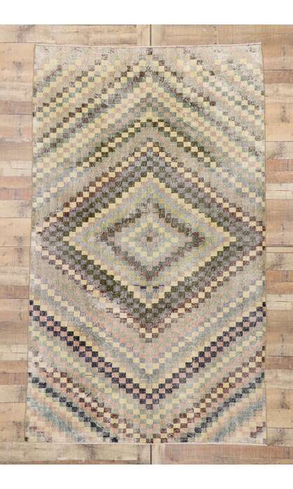 6 x 9 Vintage Turkish Sivas Rug 53278