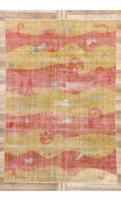 7 x 10 Vintage Turkish Sivas Rug 53287