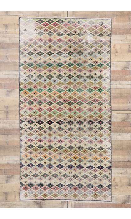 5 x 9 Vintage Turkish Sivas Rug 532915 x 9 Vintage Turkish Sivas Rug 53291