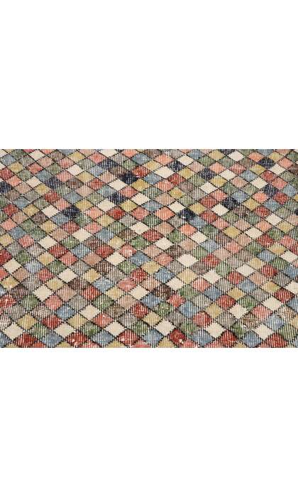 3 x 7 Vintage Turkish Sivas Rug 53302