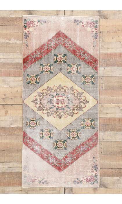 3 x 7 Vintage Turkish Sivas Rug 53303