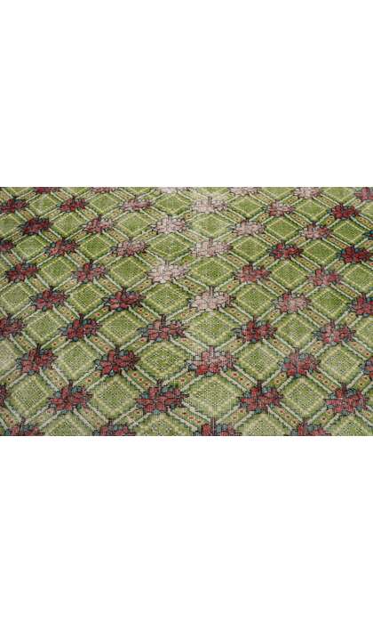6 x 9 Vintage Green Turkish Sivas Rug 53314