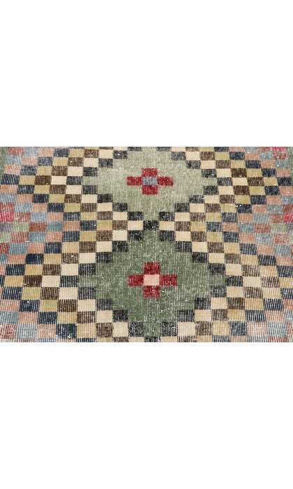 3 x 7 Vintage Turkish Sivas Rug 53317