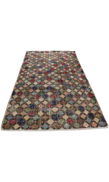 4 x 7 Vintage Turkish Sivas Rug 53327