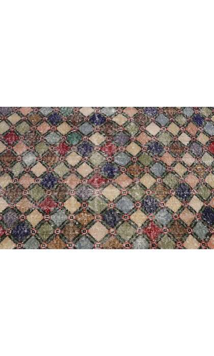 4 x 7 Vintage Turkish Sivas Rug 53327