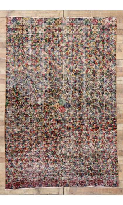 6 x 9 Vintage Turkish Sivas Rug 53331