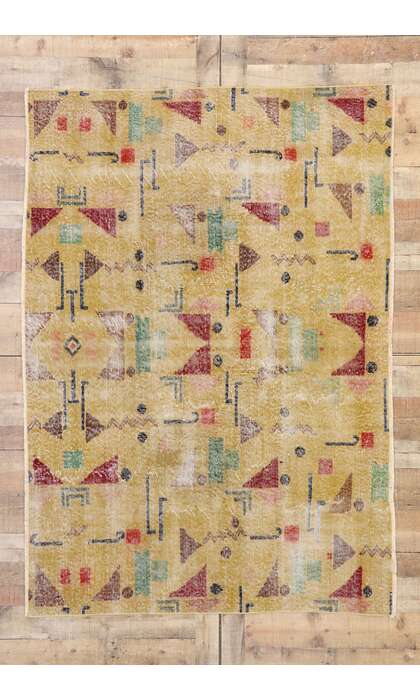 5 x 6 Vintage Turkish Sivas Rug 53334